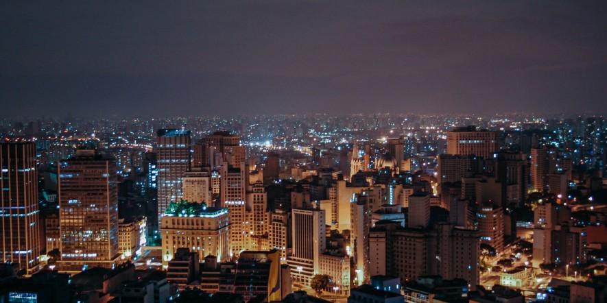Sao Paulo, Brazil Sao Paulo, Brazil at night - lights can be seen across the city's buildings and skyscrapers
