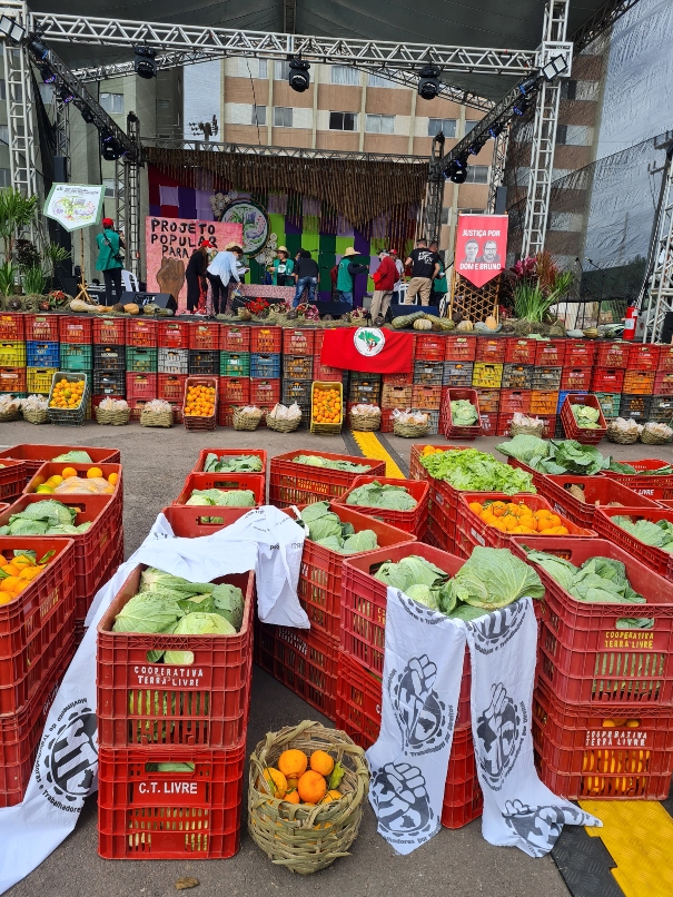 Beatriz Santos Barreto - Families, living in encampments and settlements of the Movimento dos Trabalhadores Rurais Sem Terra, donated 20 tons of produce to collectives that distribute meals in the city."